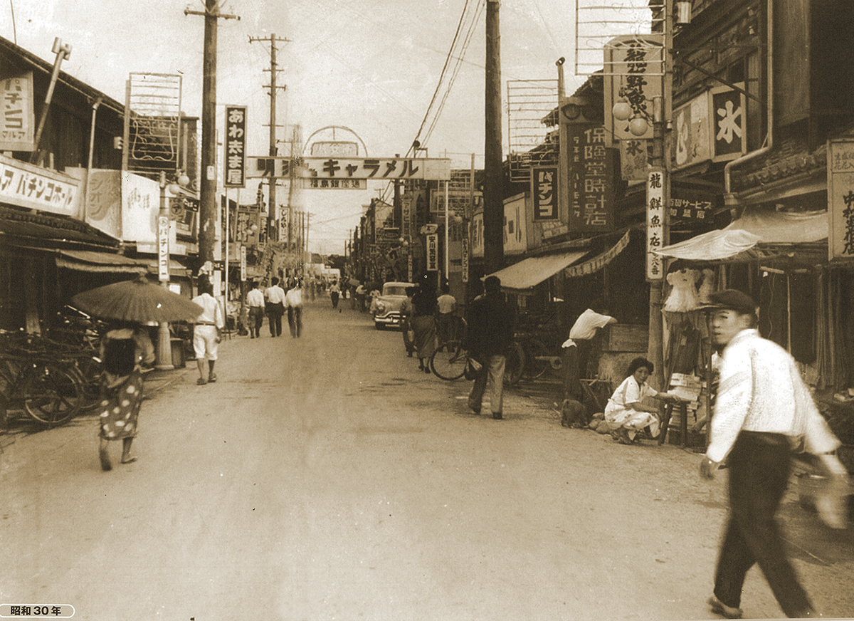 昭和30年代の八女土橋商店街